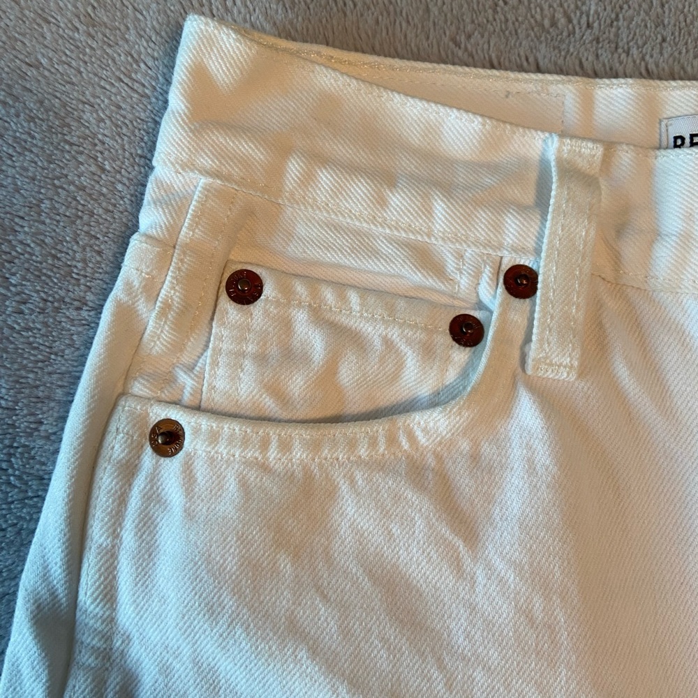 NWT RE/DONE 90s High Rise Loose Jean in White Size 24 - Picture 11 of 16